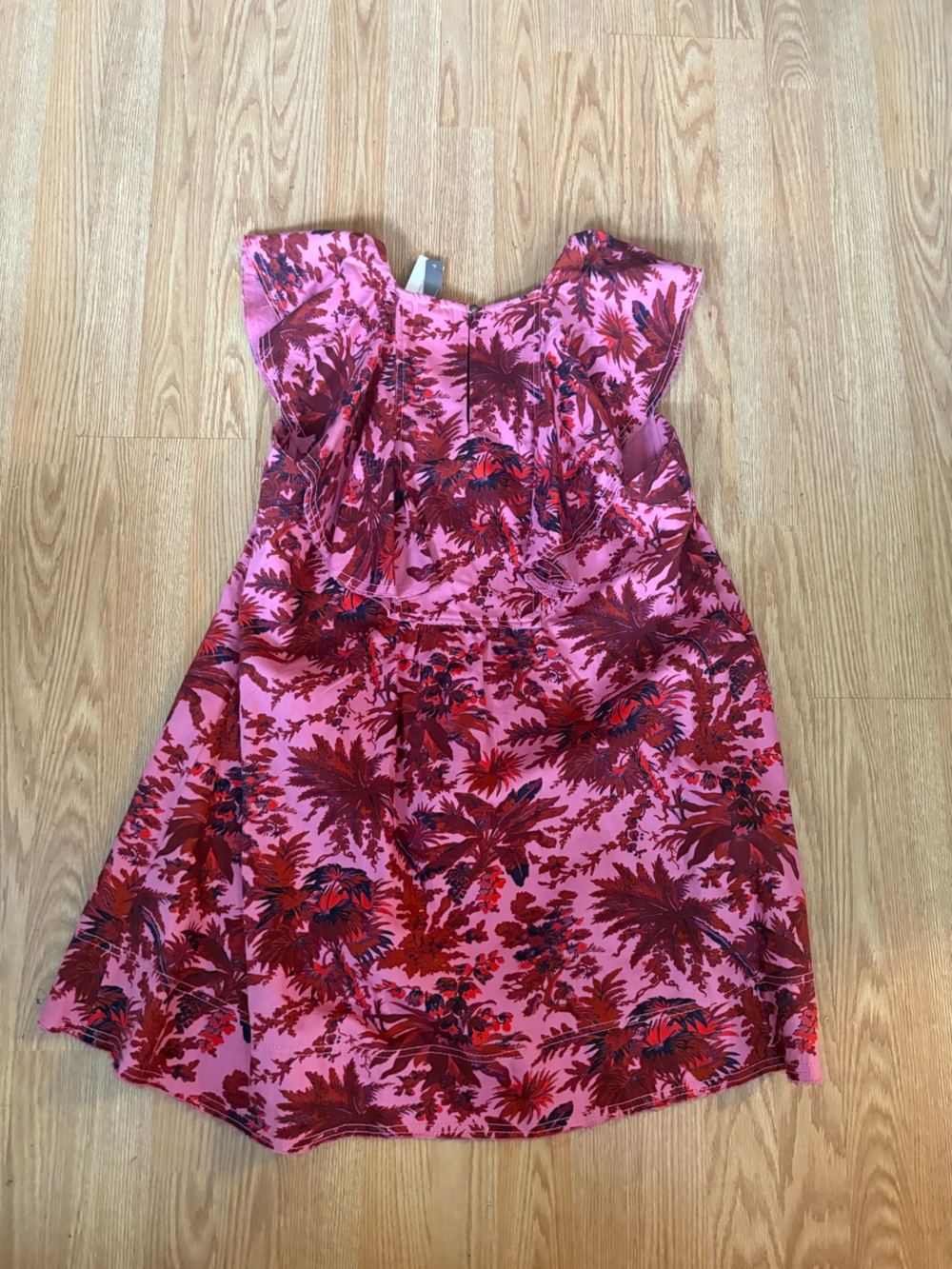 Pilcro/Anthropologie Pink and Red Floral Button-Front Dress - Picture 7 of 7